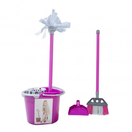 721026 Mi juego de limpieza con escoba recogedor cubo y mocho juegos para niños