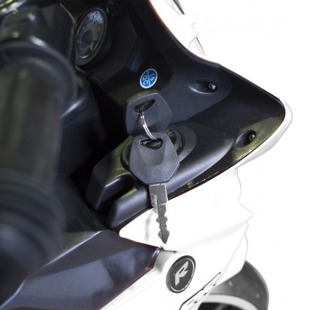 B39330 Moto eléctrica infantil de pedal ARROW 6V 4Ah control luces y sonidos