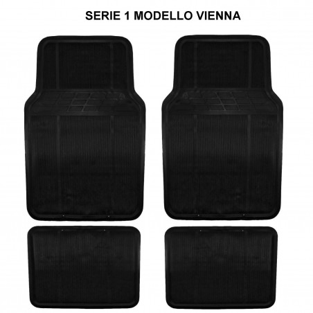 Juego completo PONZA para coche 4 alfombrillas de goma para el coche 120x80 cm