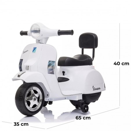 LT913 Mini Vespa Oficial Piaggio PX 150 Moto de Juguete Eléctrica para Niños 6V