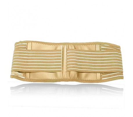 Banda elástica, corsé, faja lumbar ajustable para el dolor de espalda lumbago y ciática BEIGE