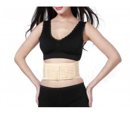 Banda elástica, corsé, faja lumbar ajustable para el dolor de espalda lumbago y ciática BEIGE