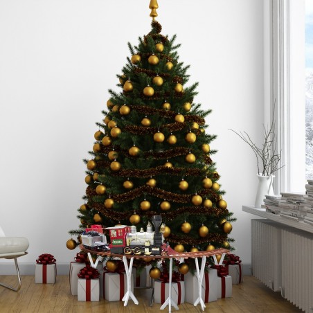 258109 Tren de árbol para Navidad con pilas 52 uds luces y sonidos 130x27 cm