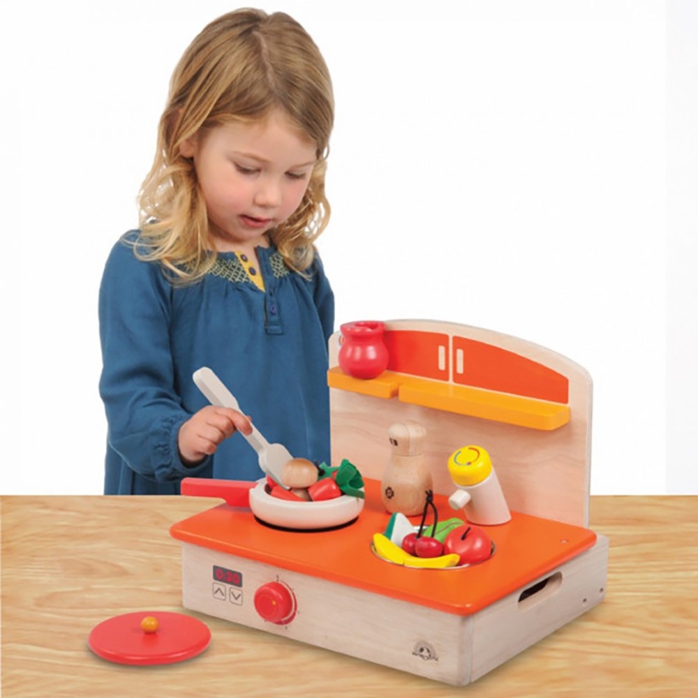 145571 Cocina portátil realista para niños con...