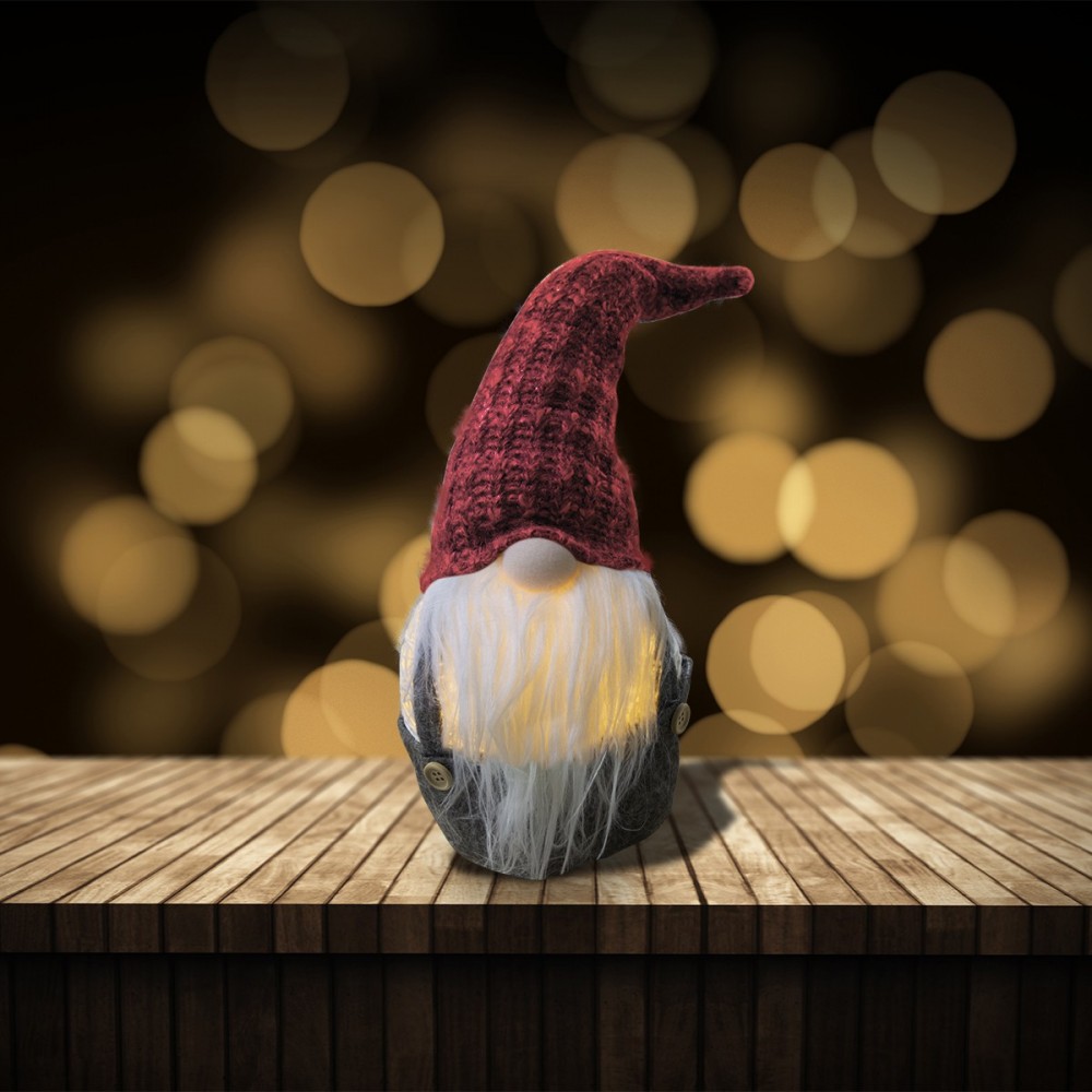 308030 Gnomo de Navidad para decoración Gris y...