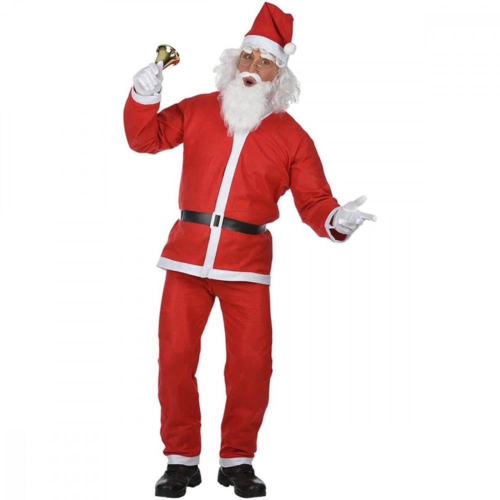206470 Traje de Papá Noel talla única 5 piezas...