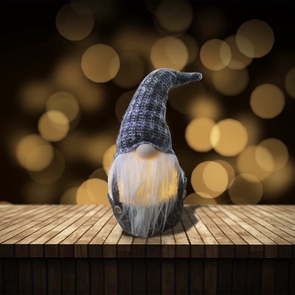 308027 Gnomo de Navidad para decoración Gris...