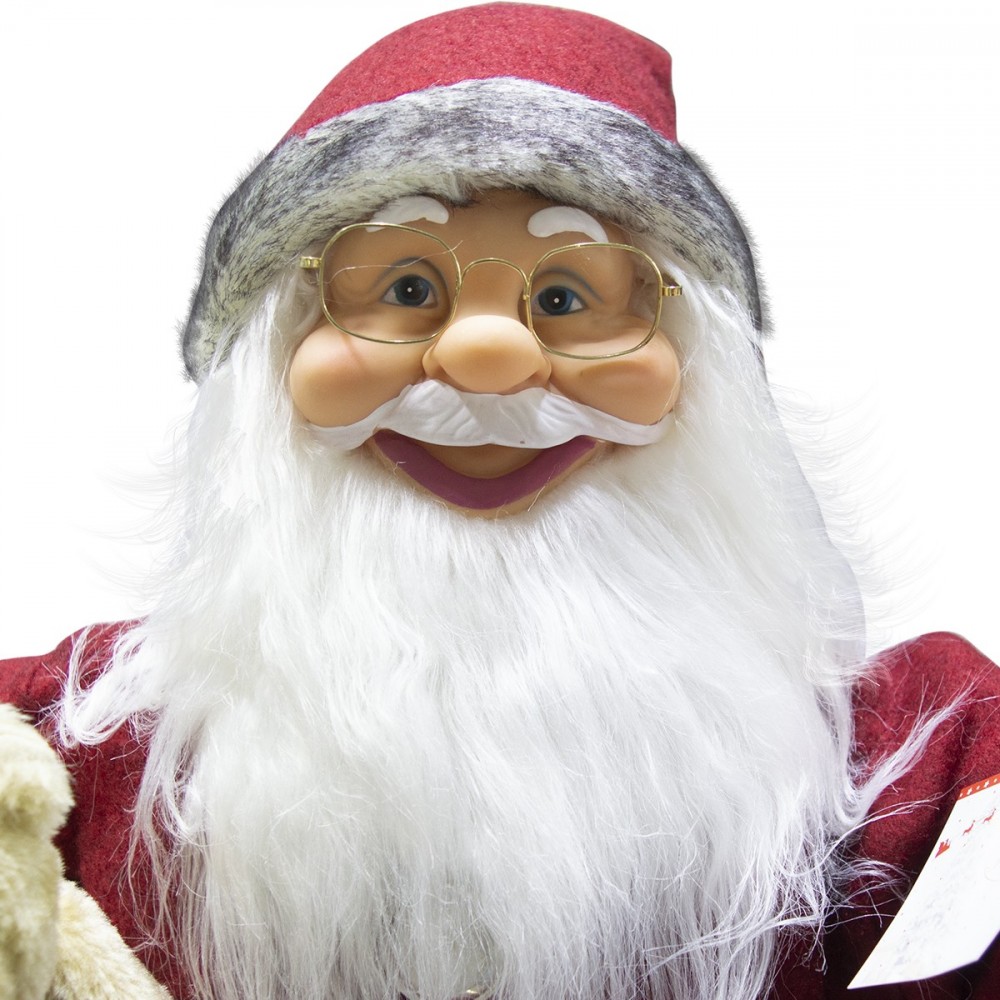 900638 Papá Noel rojo con saco gris para...