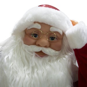 900652 Papá Noel rojo con saco para decoración 80cm... 2