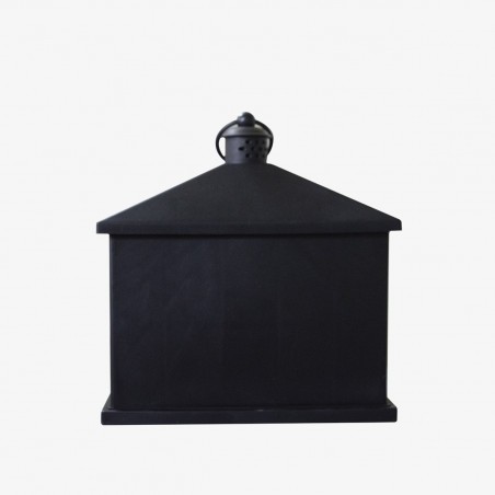 994852 Farol con fuego falso 20x9x20h chimenea LED color negro