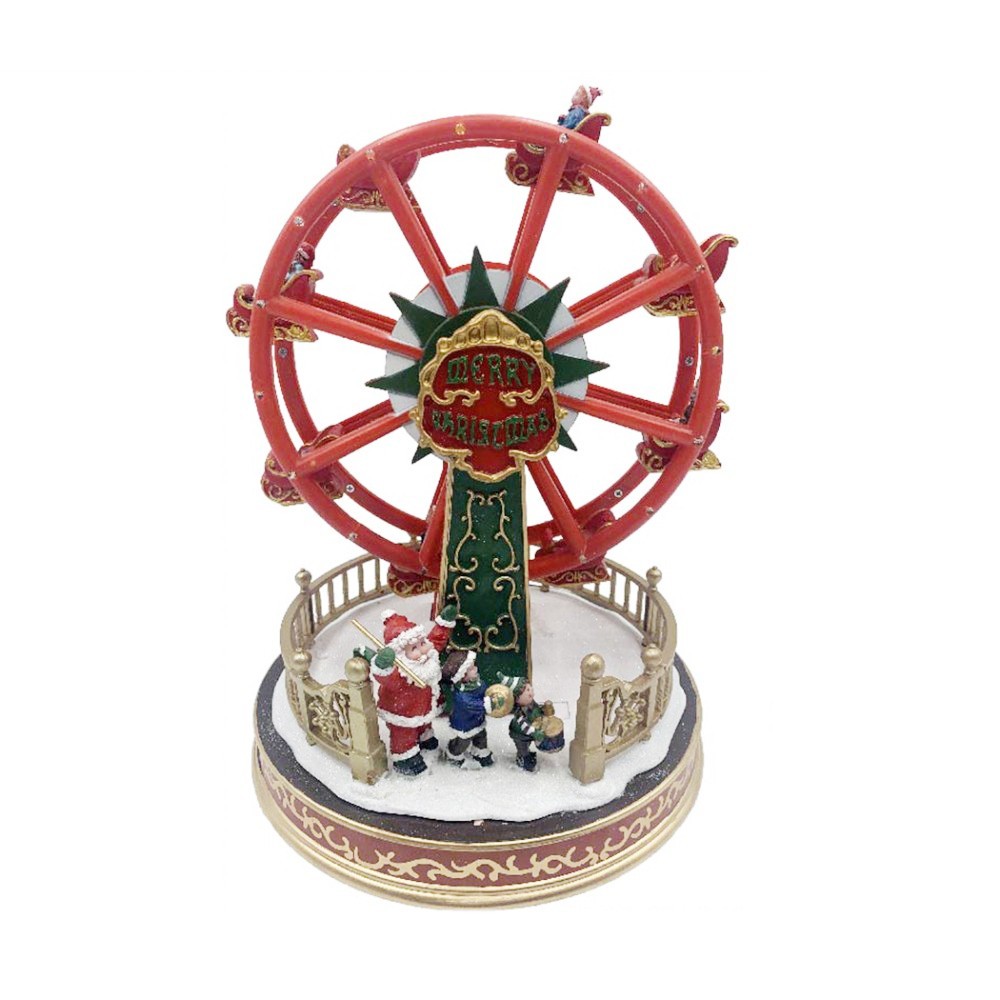 367004 Carrusel navideño Noria con luces, movimiento y música 29x21 cm