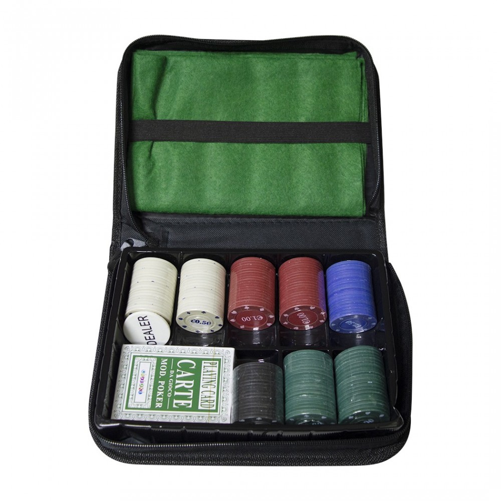 Juego Poker con estuche de viaje 150 fichas 1...
