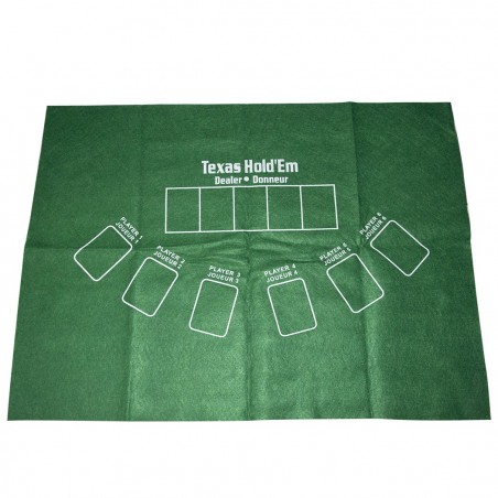 Juego Poker con estuche de viaje 150 fichas 1 baraja de cartas y alfombra CASINO