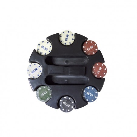 027035 Set juego de poker CIGIOKI 2 barajas de cartas y 96 fichas con caja