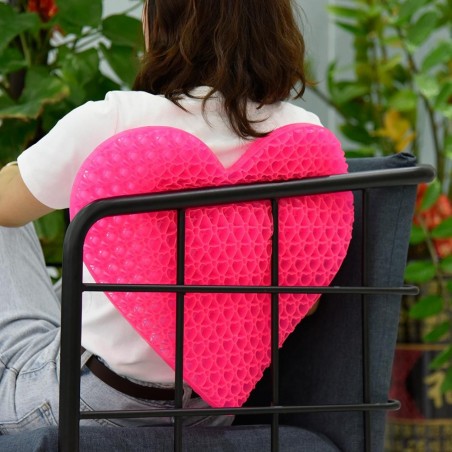 210238 Cojín de gel nido de abeja forma de corazón multifuncional transpirable