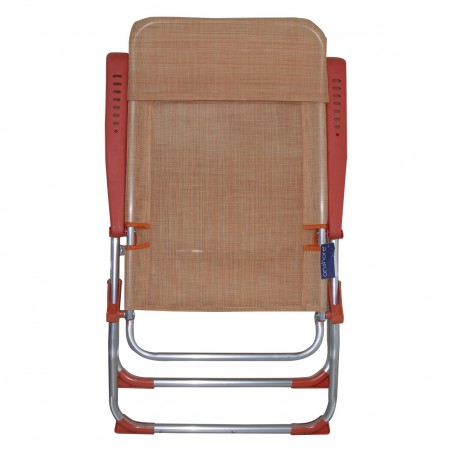 379530 Pack 2 sillas reclinables en 8 posiciones tubo de aluminio 22mm Naranja