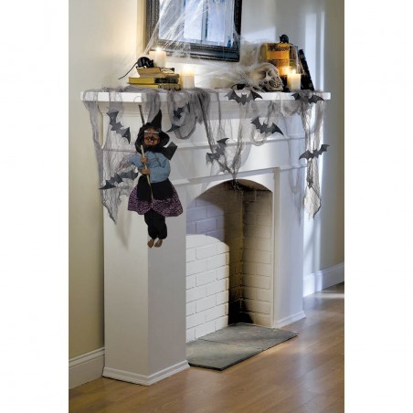 535260 Bruja de decoración con ojos que se iluminan y sonidos 50 x 10 cm