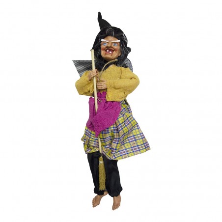 535260 Bruja de decoración con ojos que se iluminan y sonidos 50 x 10 cm