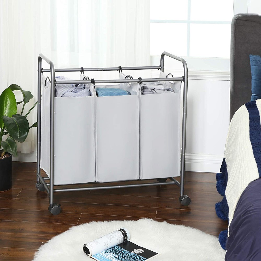 Carro para objetos y ropa con ruedas extraíbles...