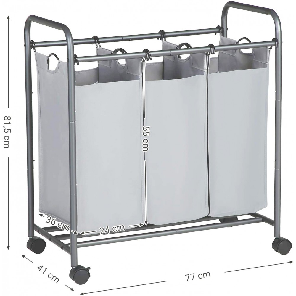 Carro para objetos y ropa con ruedas extraíbles...