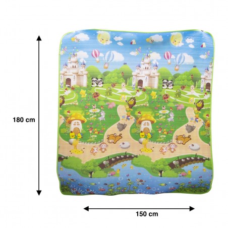 013272 Maxi alfombra 2 en 1 diseñada en las 2 caras alfombra suave 150x180 cm