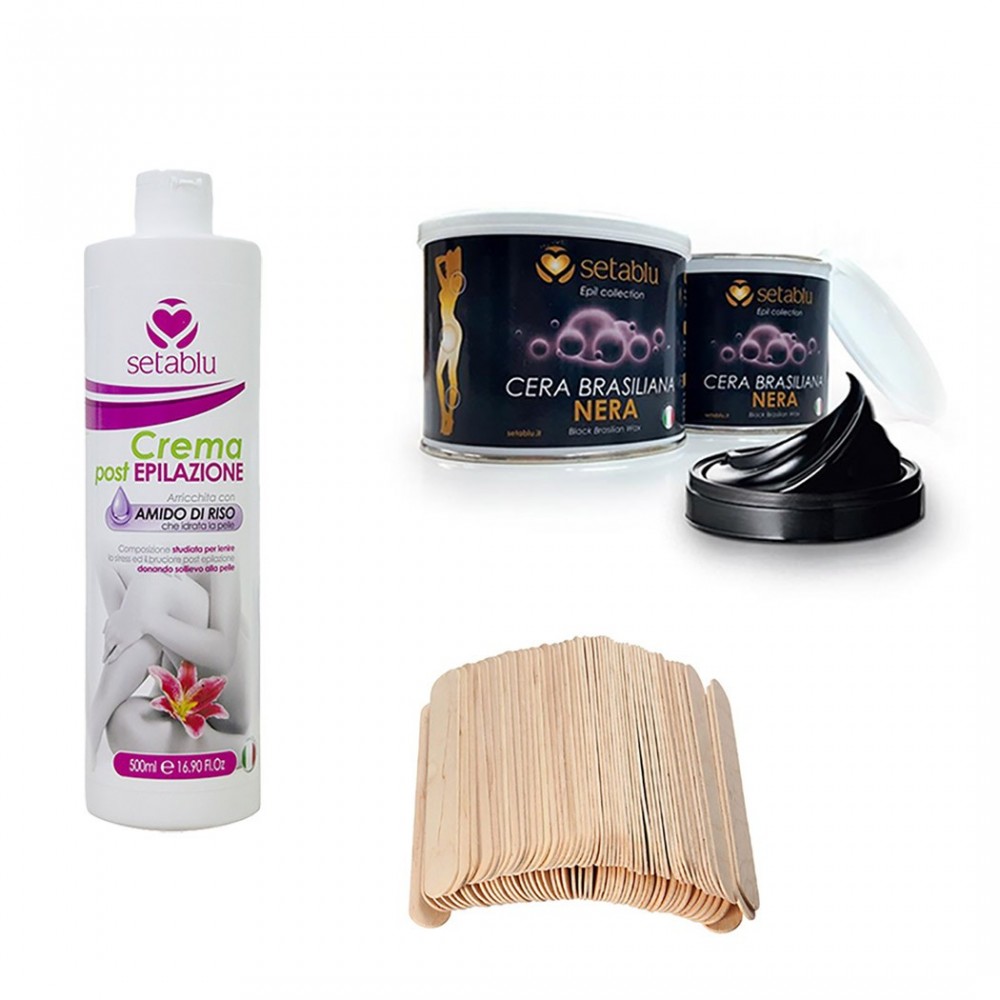 Setablu kit de cera depilatoria negra,...