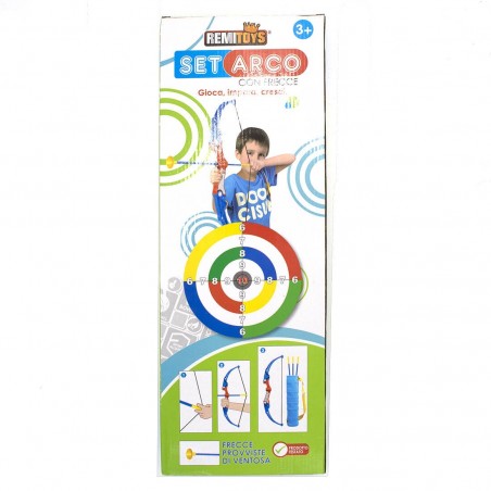 258045 Juego de arco y cestita con tres flechas juguete educativo para niños