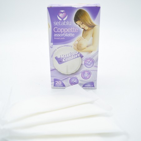 591687 Paquete 20 Almohadillas para el pecho Setablu finas y superabsorbentes