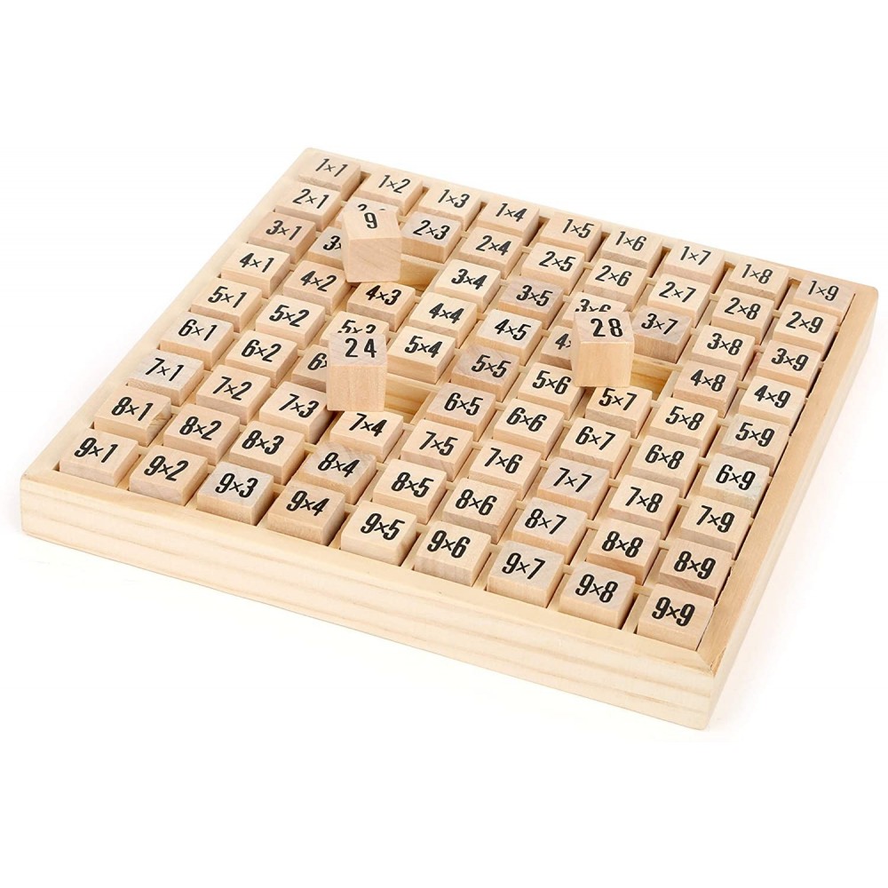 193532 Las tablas de multiplicar CIGIOKI Juego de madera para niños 17x17cm