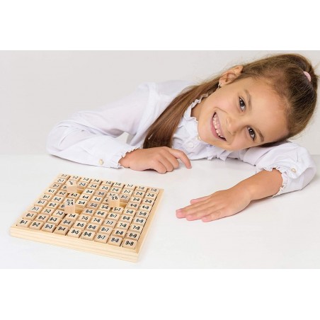 193532 Las tablas de multiplicar CIGIOKI Juego de madera para niños 17x17cm