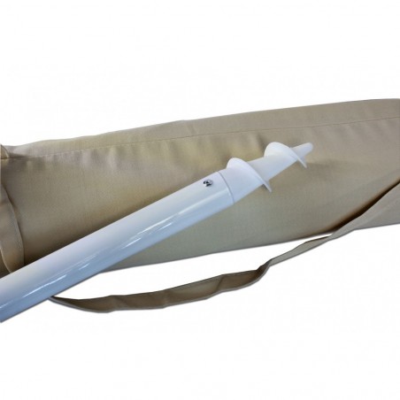 Cayman DIM001 sombrilla de playa redonda 115 x 160 cm con varilla y cortavientos