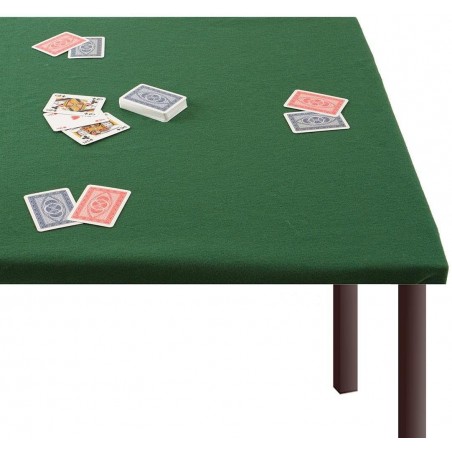 343919 Mantel Green Poker con elástico cuadrado 140x140 cm