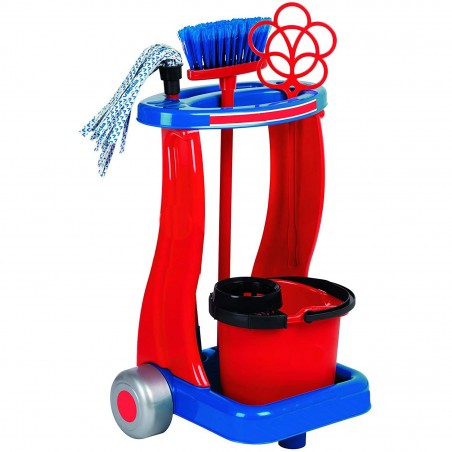 414378 Carro de limpieza para niños RILUX cubo, fregona, escoba, recogedor