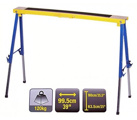 Banco / Mesa de trabajo para taller carpintería y bricolaje (máx. 120 KG) - Plegable y portátil KINZO
