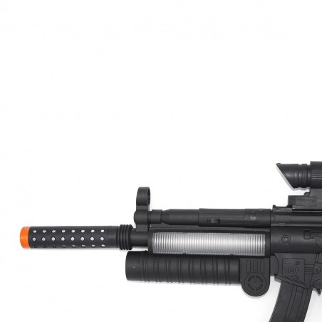 358771 Metralleta de juguete MP5 con proyector y sonidos color Negro 62x23 cm