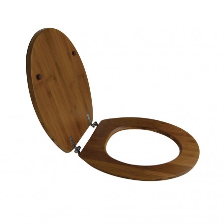 600843 Asiento de baño Universal NUEZ MDF Tapa inodoro color madera 43x37 cm
