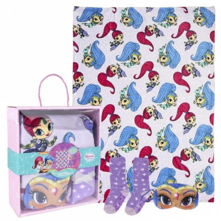 22-3380 BoxRegalo Manta polar antifaz para dormir y calcetines Shimmer and shine