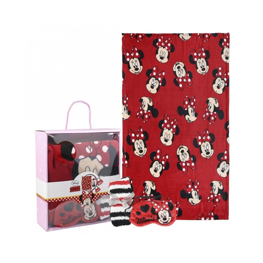 22-3378 BoxRegalo Manta polar antifaz para dormir y calcetines de MINNIE