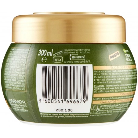 696679 Garnier mascarilla ultra nutrición intensa con aceite de oliva 300ml