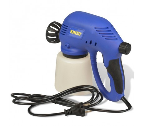 Pistola aerógrafo pulverizador de pintura funciona a corriente (80W) con tanque de 800ML KINZO