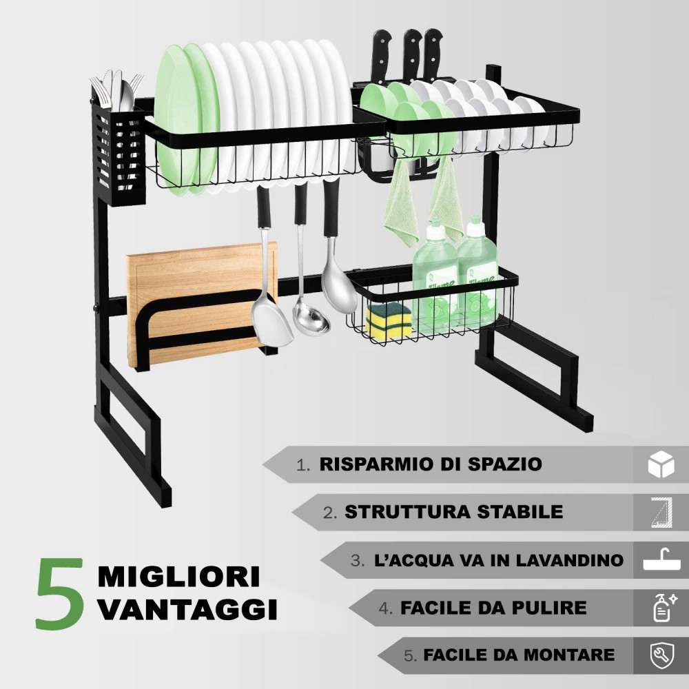 013005 Escurridor de platos en acero Emay...