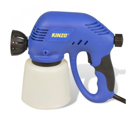 Pistola aerógrafo pulverizador de pintura funciona a corriente (80W) con tanque de 800ML KINZO