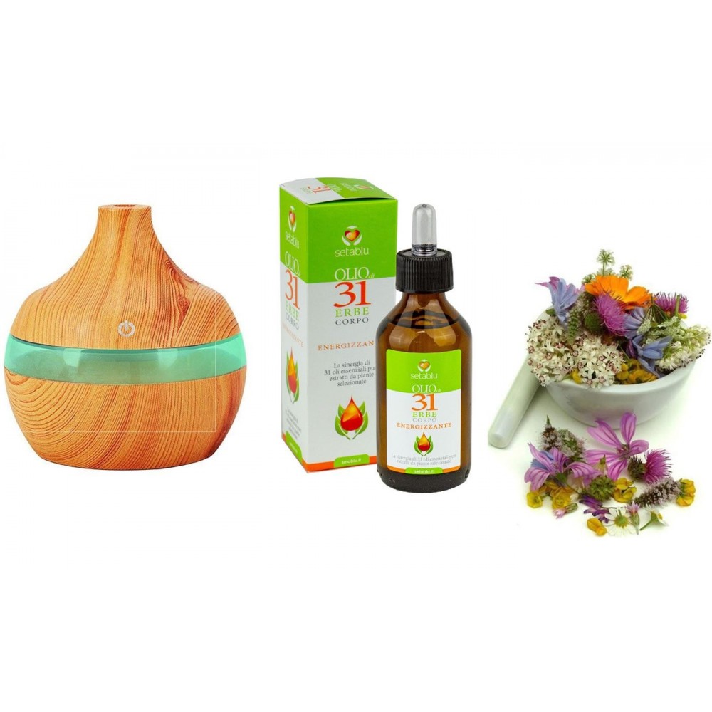 Difusor de aromaterapia Setablu 300 ml con aceite de 31 extractos de hierbas