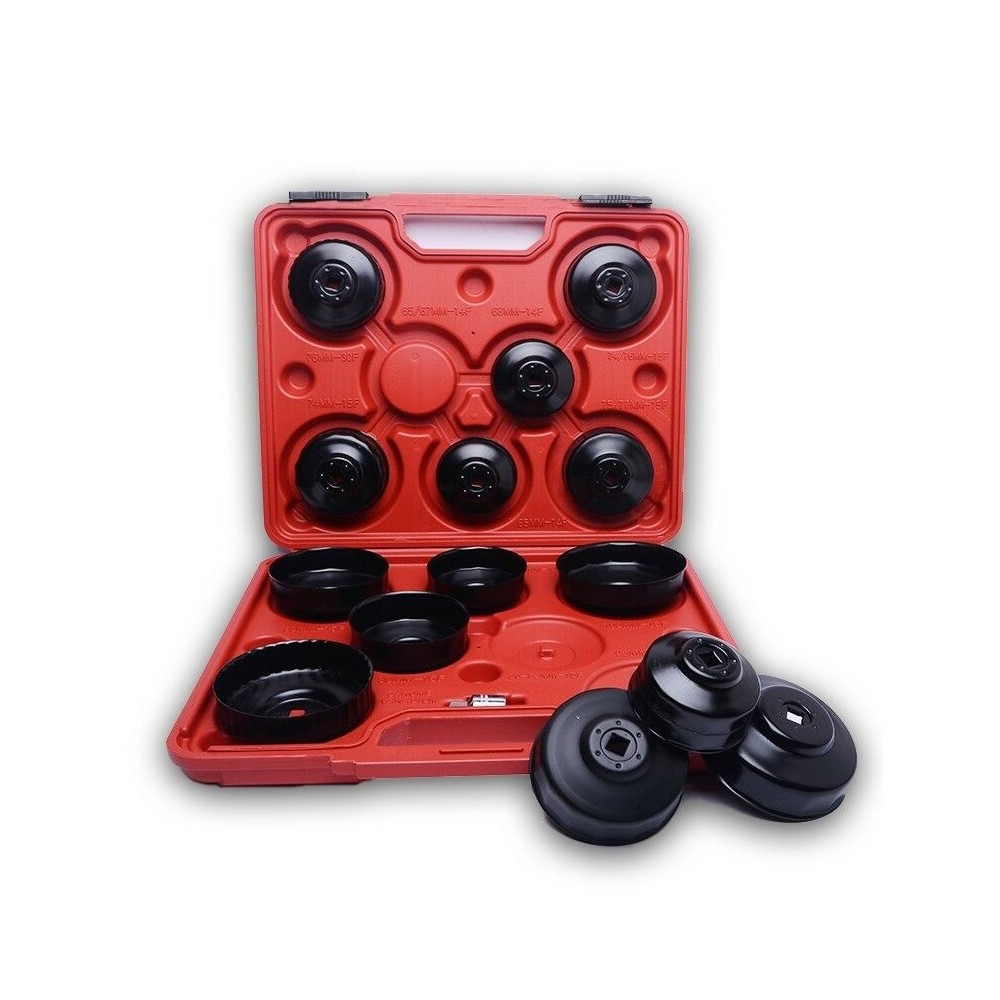 Kit 15 llaves de campana para realizar cambios de filtros de aceite del coche