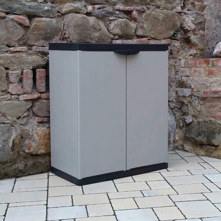 Art. 9238 Mueble para cubos de reciclaje 2 puertas 68x39x85cm mueble de plástico