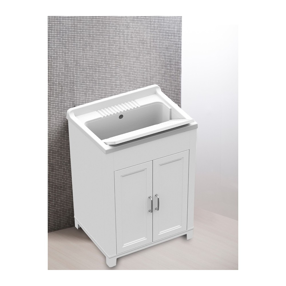 fregadero resina blanco