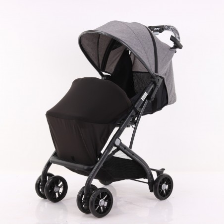 NU-K1-GR Carrito bebé NUNU' BUGSY Linen GRAY 516643 plegable con funda para pies