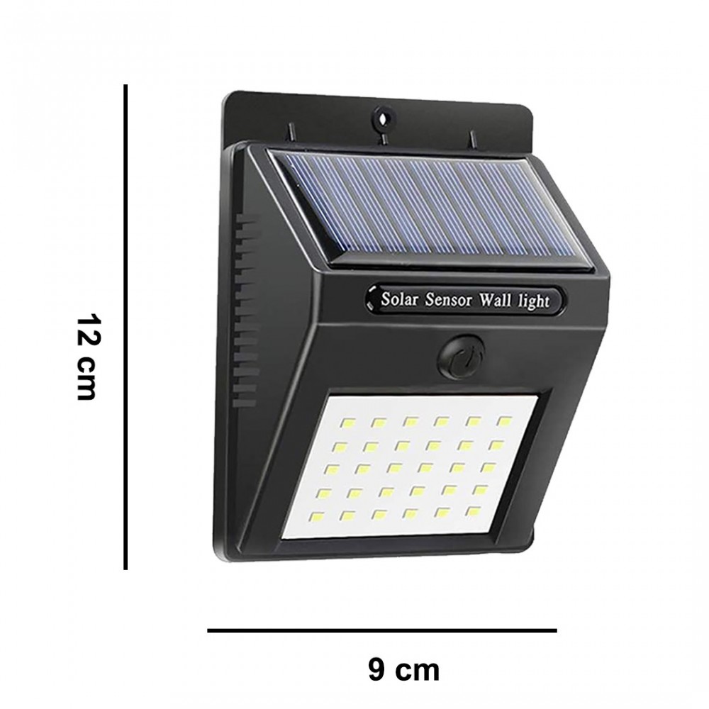 Foco de pared con carga solar y sensor de...
