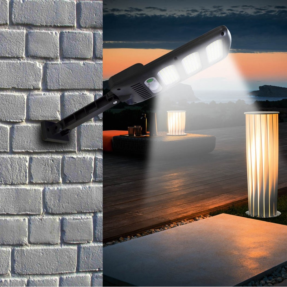 015018 Mini farola LED con carga solar con...