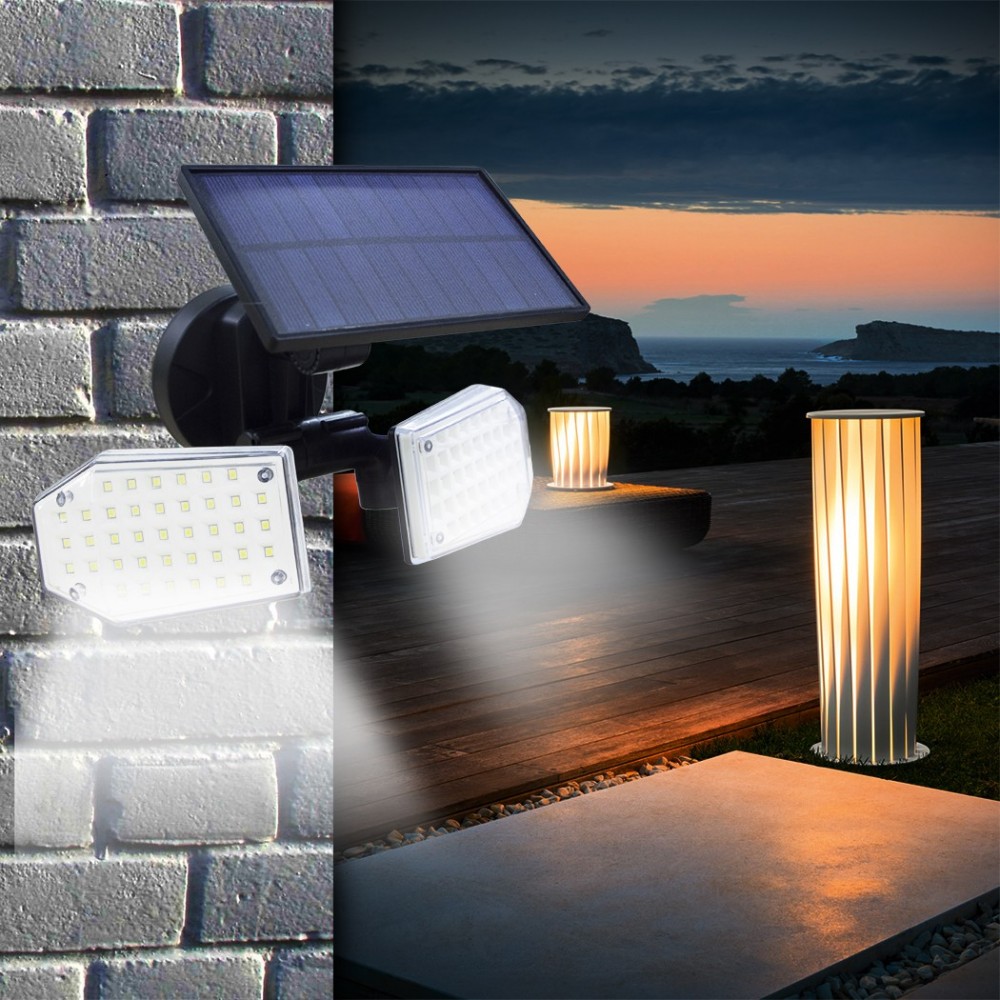 640788 Lámpara con panel solar gran angular de...